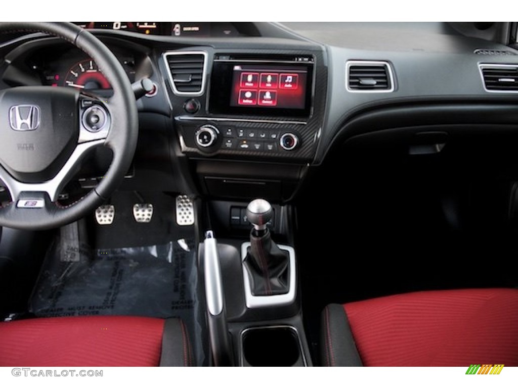 2015 Honda Civic Si Coupe Si Black/Red Dashboard Photo #101146738