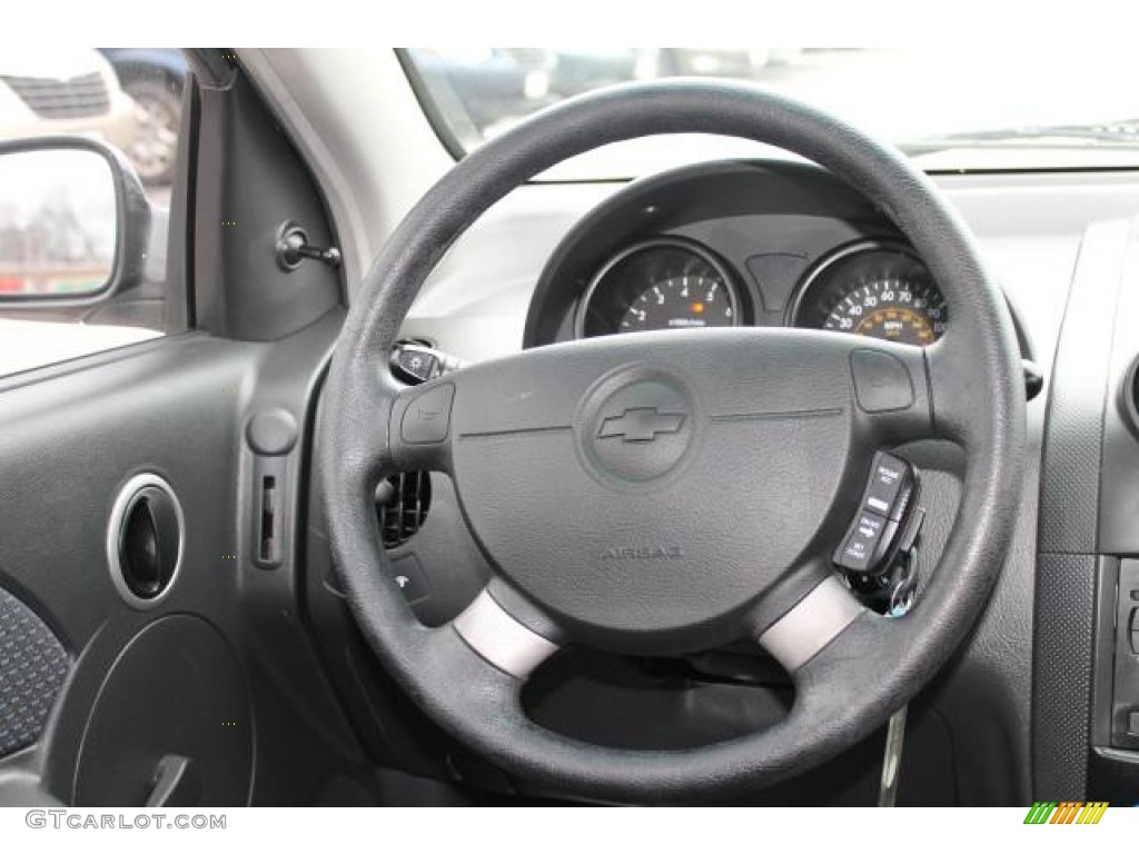 2007 Aveo 5 LS Hatchback - Black / Charcoal Black photo #11