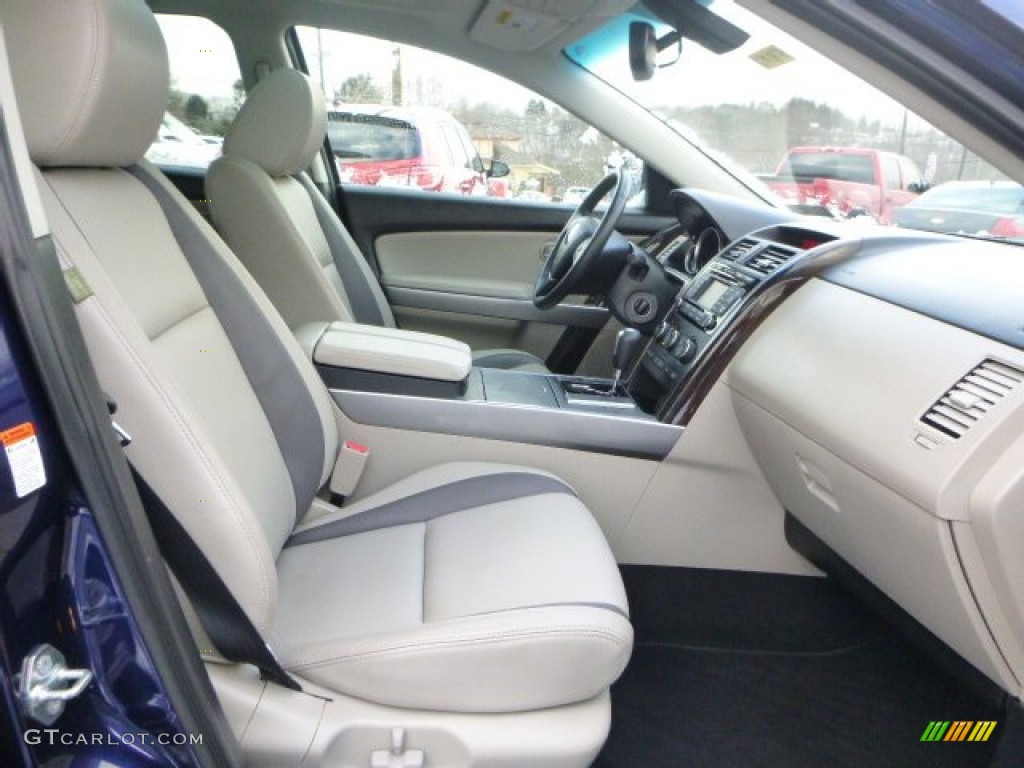 2011 CX-9 Grand Touring AWD - Stormy Blue Mica / Sand photo #8