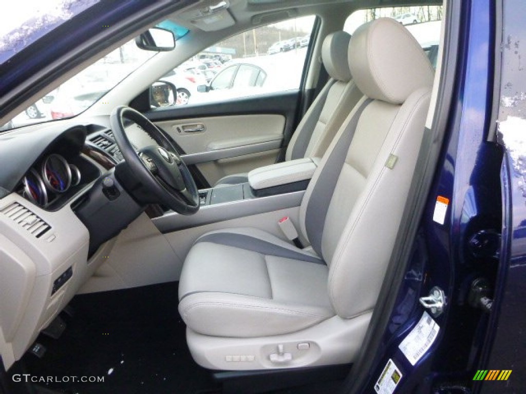 2011 CX-9 Grand Touring AWD - Stormy Blue Mica / Sand photo #15