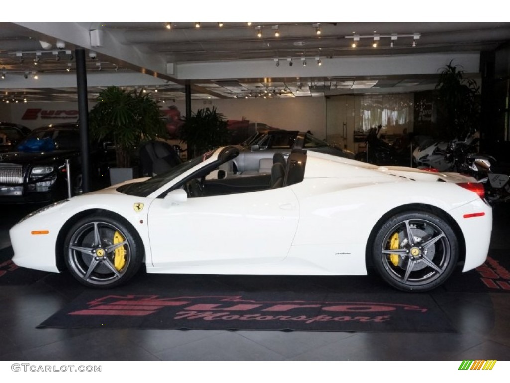 Bianco Avus (White) 2015 Ferrari 458 Spider Exterior Photo #101149636