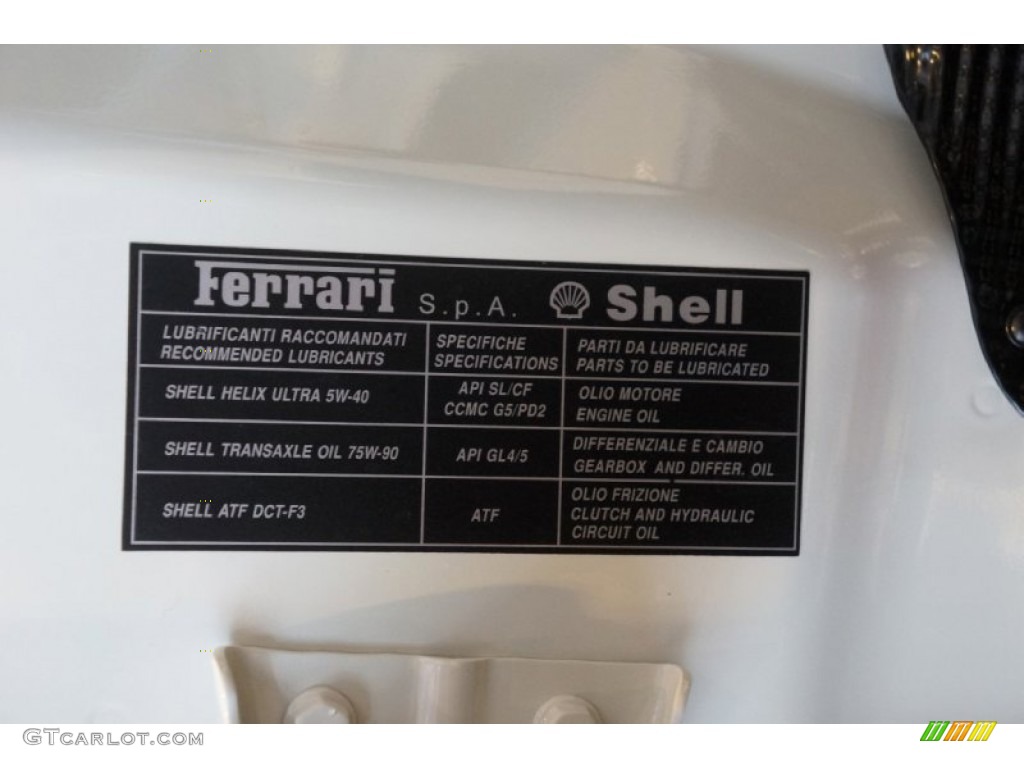2015 Ferrari 458 Spider Info Tag Photo #101150389