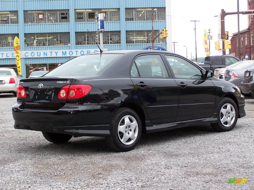 2006 Corolla S - Black Sand Pearl / Dark Charcoal photo #3