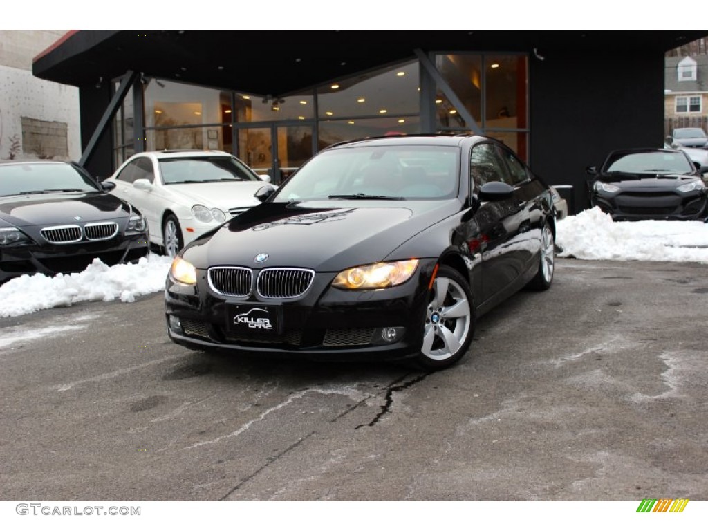 2007 3 Series 335i Convertible - Black Sapphire Metallic / Coral Red/Black photo #3