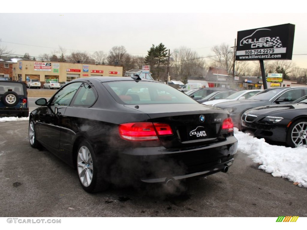 2007 3 Series 335i Convertible - Black Sapphire Metallic / Coral Red/Black photo #4