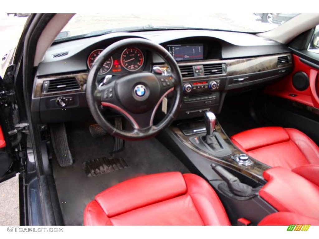 2007 3 Series 335i Convertible - Black Sapphire Metallic / Coral Red/Black photo #13