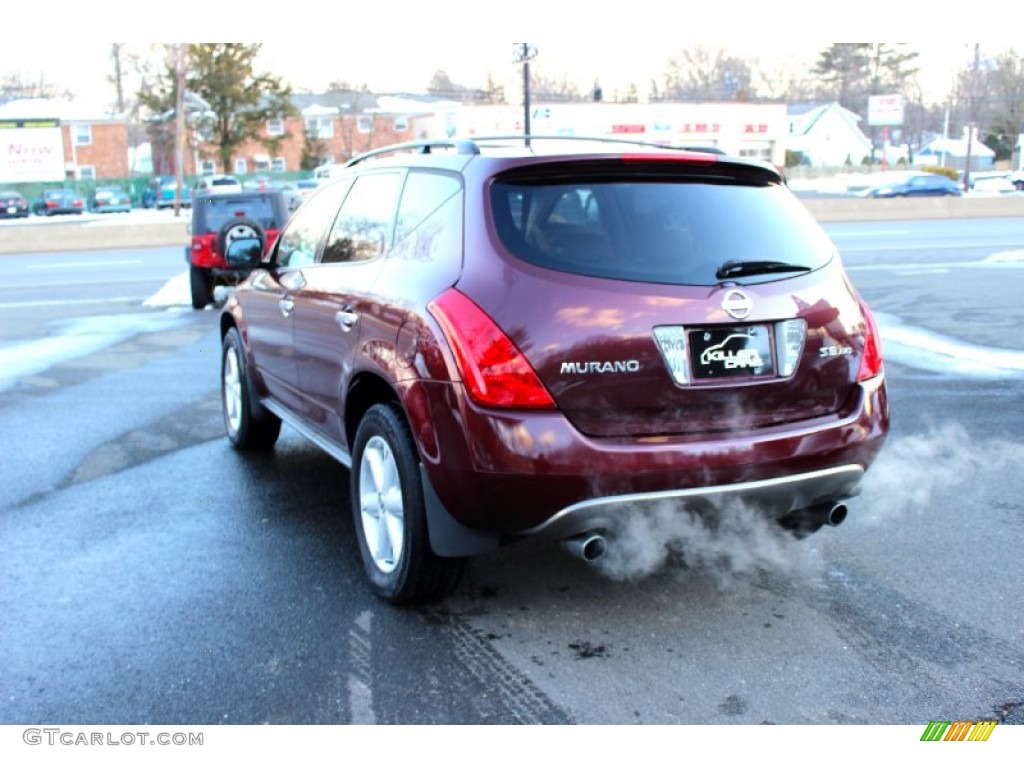 2005 Murano SE AWD - Merlot Metallic / Cafe Latte photo #5