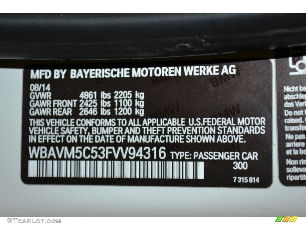2015 X1 Color Code 300 for Alpine White Photo #101154382