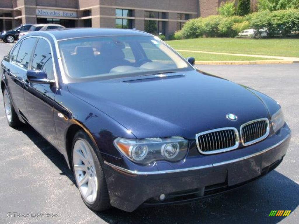 2004 7 Series 745Li Sedan - Black Sapphire Metallic / Dark Beige/Beige III photo #3