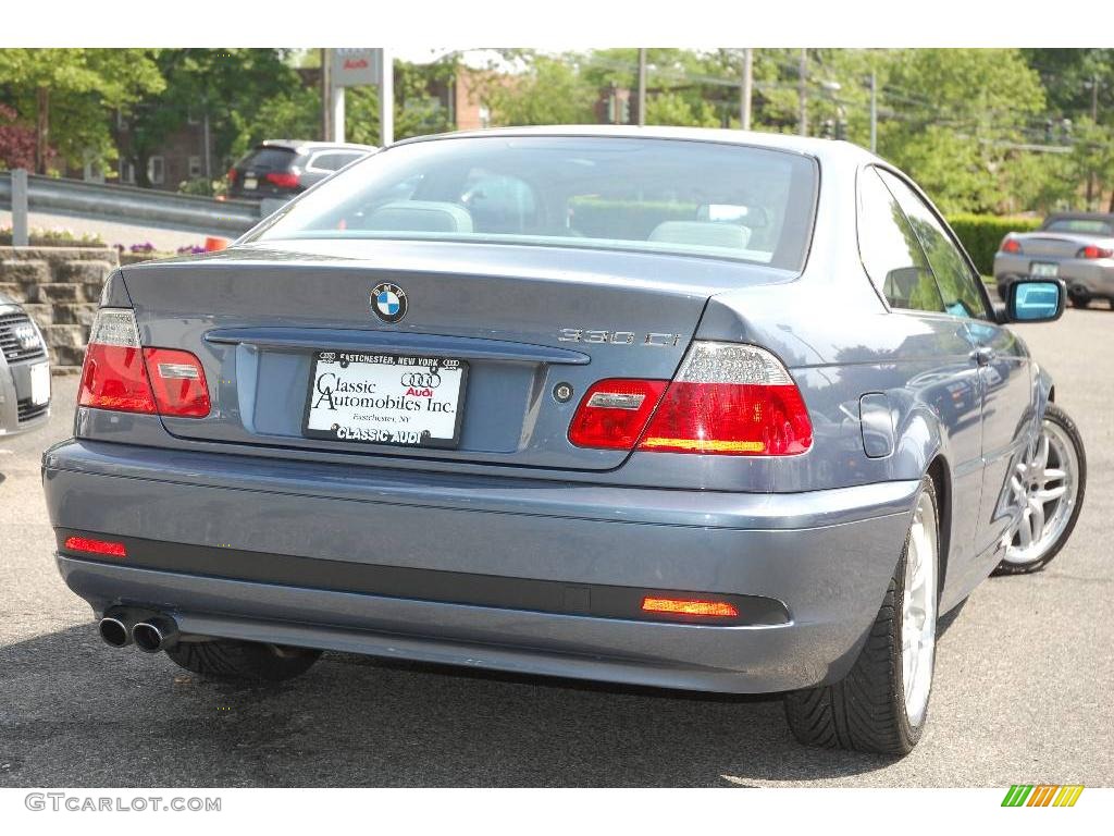 2005 3 Series 330i Coupe - Steel Blue Metallic / Grey photo #4