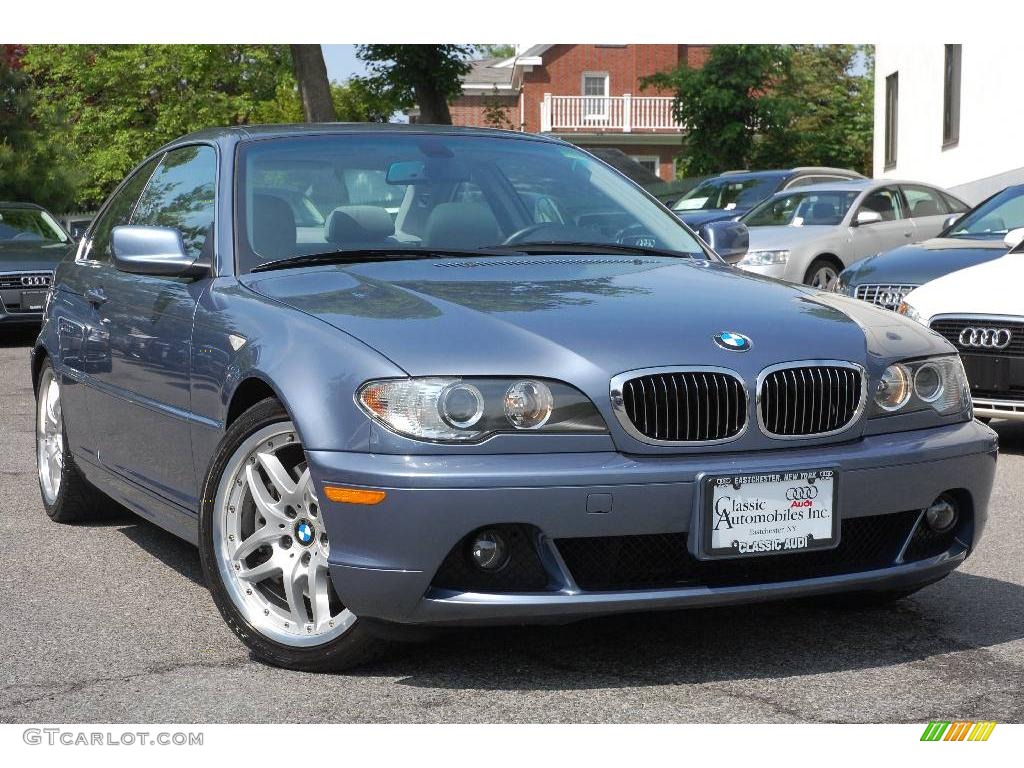 2005 3 Series 330i Coupe - Steel Blue Metallic / Grey photo #7