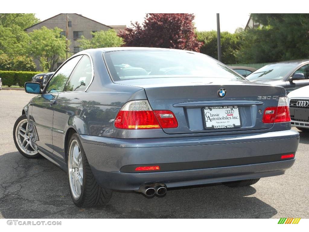 2005 3 Series 330i Coupe - Steel Blue Metallic / Grey photo #10
