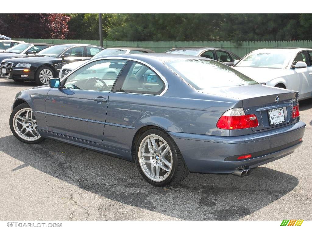 2005 3 Series 330i Coupe - Steel Blue Metallic / Grey photo #11