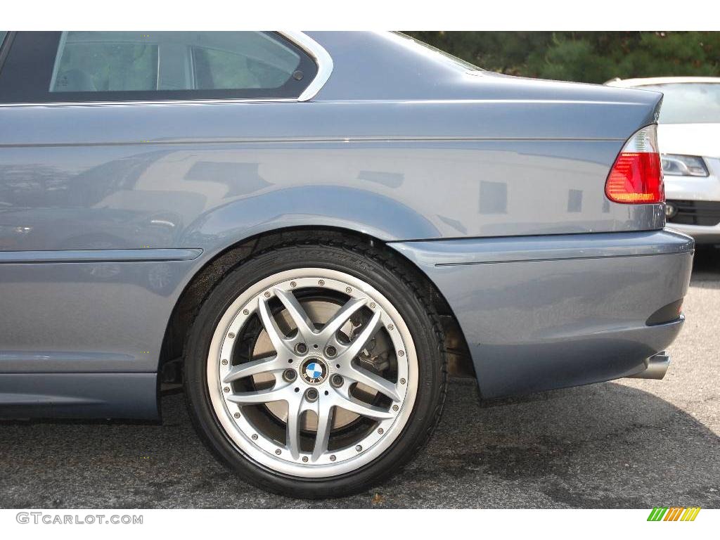 2005 3 Series 330i Coupe - Steel Blue Metallic / Grey photo #12