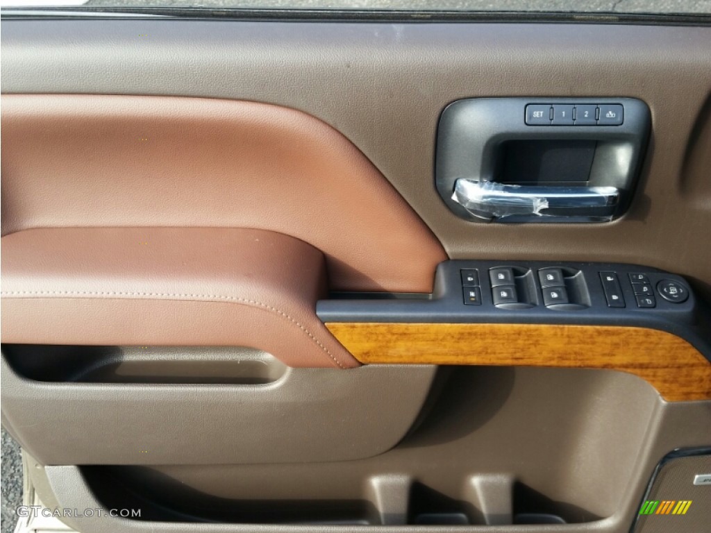 2015 Chevrolet Silverado 2500HD High Country Crew Cab 4x4 High Country Saddle Door Panel Photo #101162443