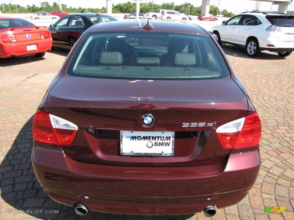 2007 3 Series 335xi Sedan - Barbera Red Metallic / Black photo #12