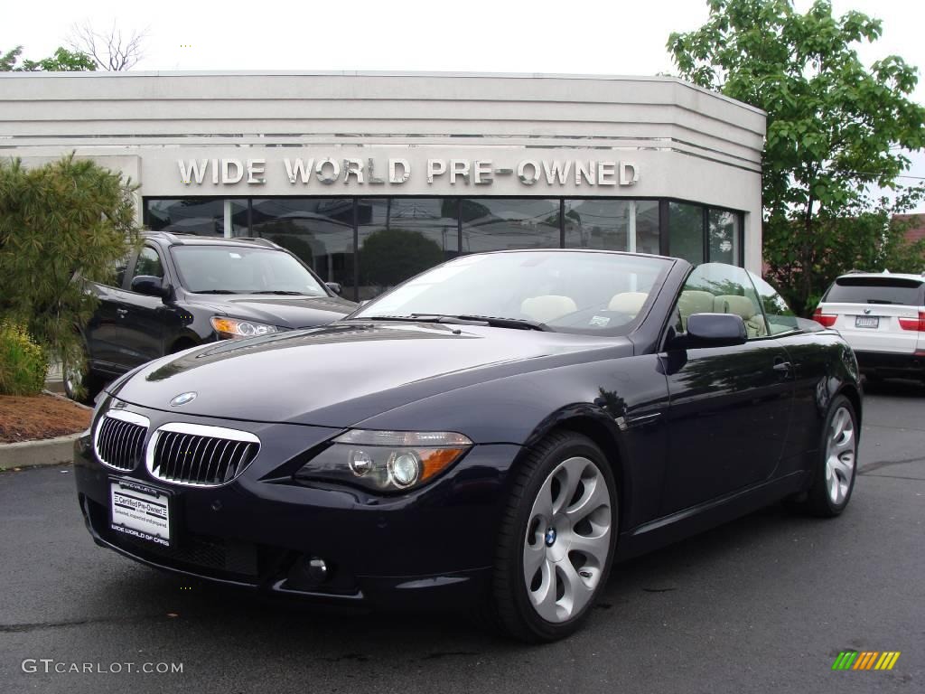 2007 6 Series 650i Convertible - Monaco Blue Metallic / Cream Beige photo #1