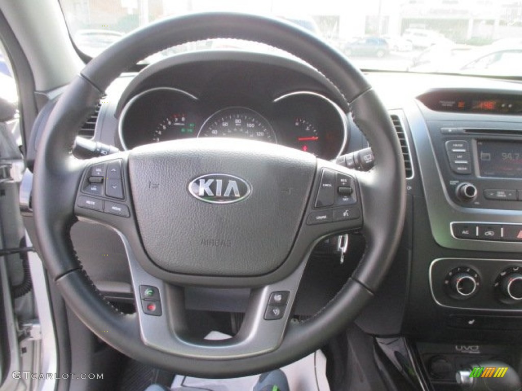 2014 Kia Sorento LX V6 Black Steering Wheel Photo #101165184