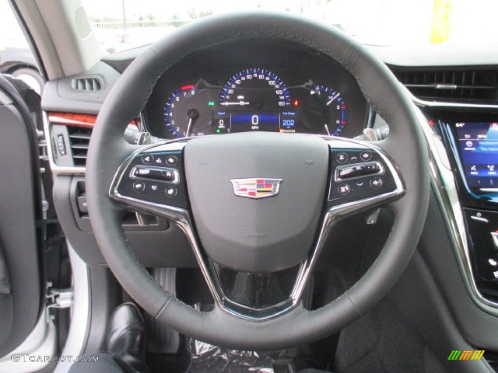 2015 Cadillac CTS 2.0T Luxury Sedan Jet Black/Jet Black Steering Wheel Photo #101166141