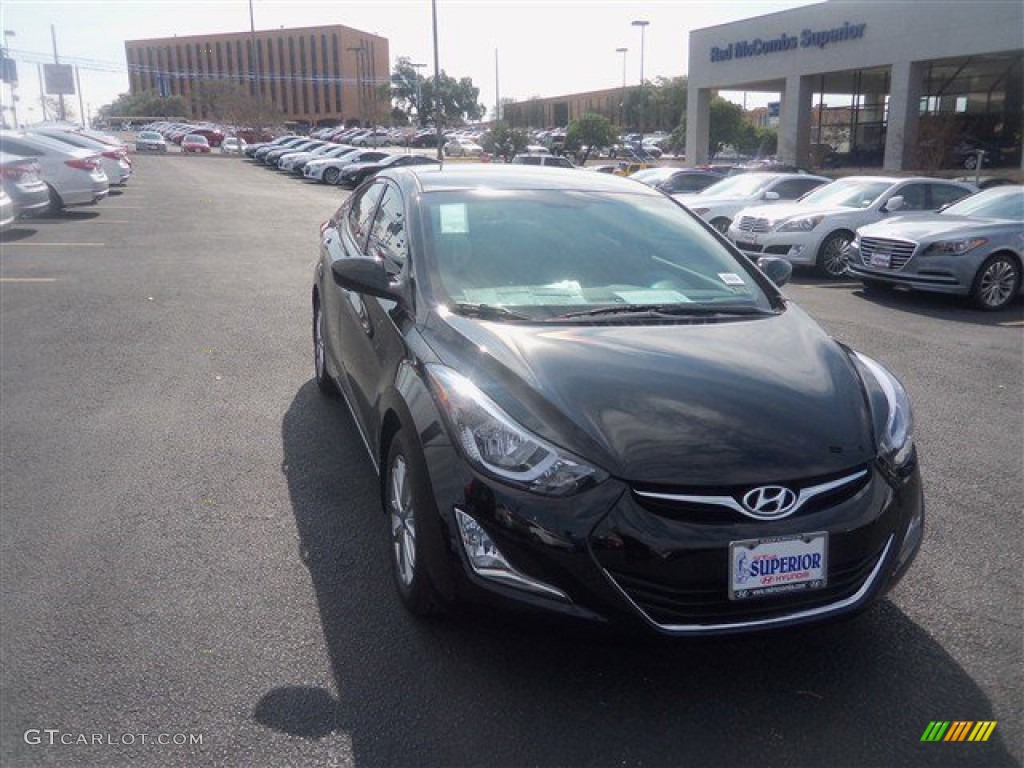 2015 Elantra SE Sedan - Black Diamond / Gray photo #1