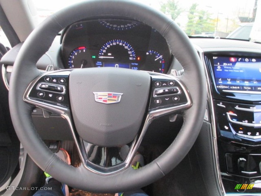 2015 Cadillac ATS 2.0T Luxury Sedan Jet Black/Jet Black Steering Wheel Photo #101167416