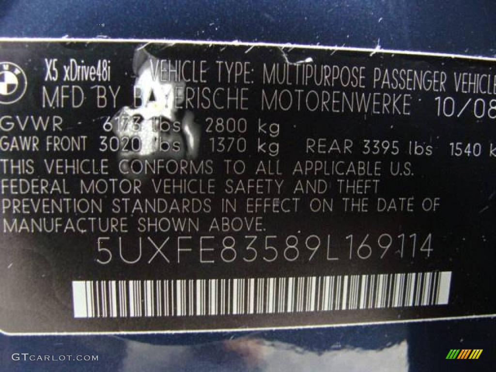 2009 X5 xDrive48i - Monaco Blue Metallic / Black photo #27