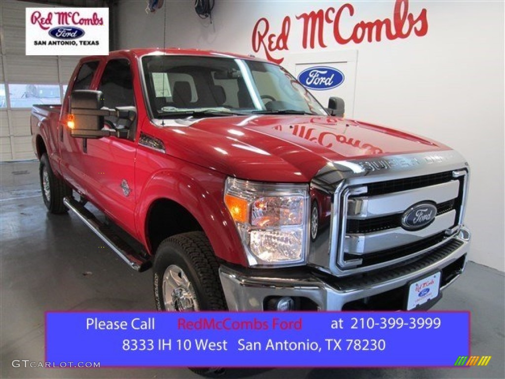 Vermillion Red Ford F250 Super Duty