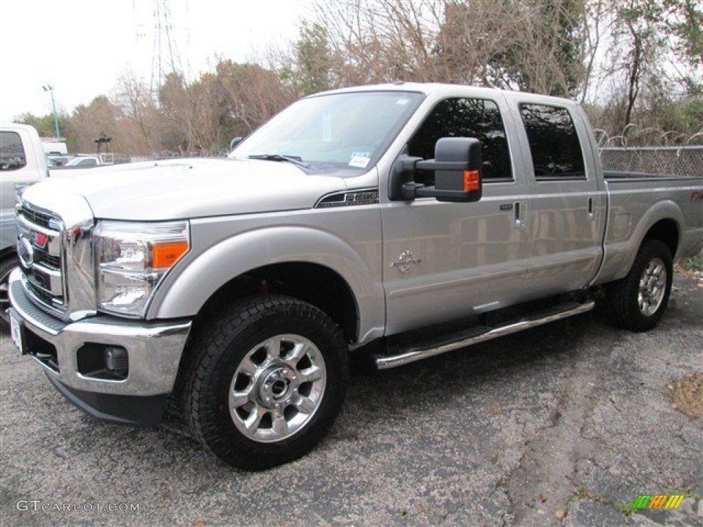 2015 F250 Super Duty Lariat Crew Cab 4x4 - Ingot Silver / Black photo #4