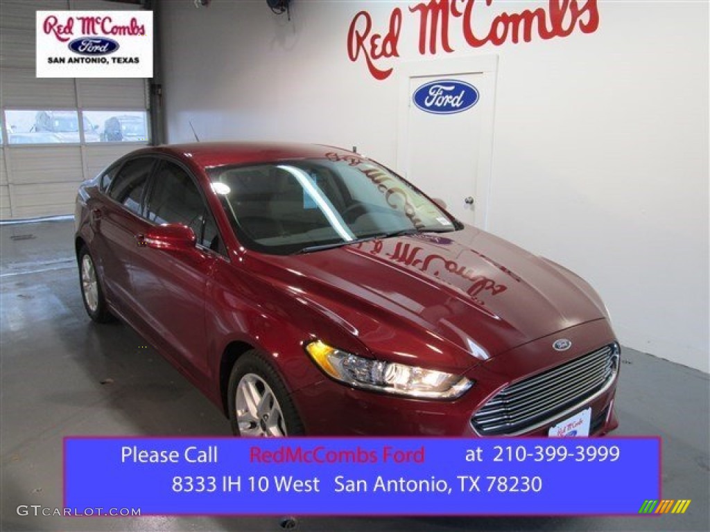 2015 Fusion SE - Ruby Red Metallic / Dune photo #1