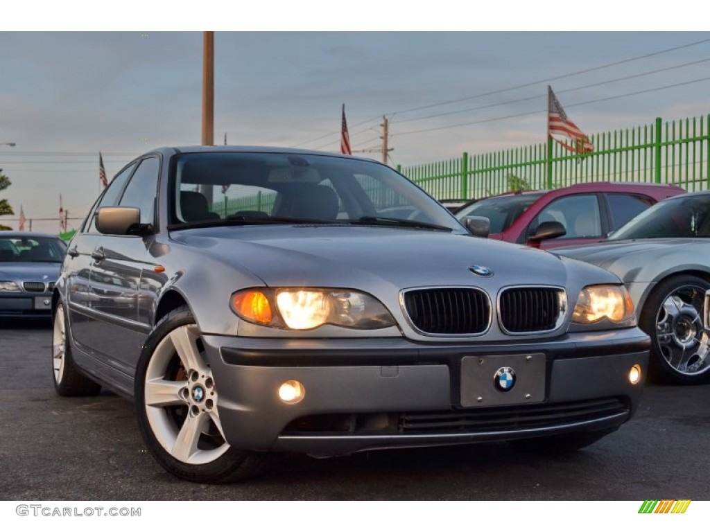 2005 3 Series 325i Sedan - Silver Grey Metallic / Black photo #84