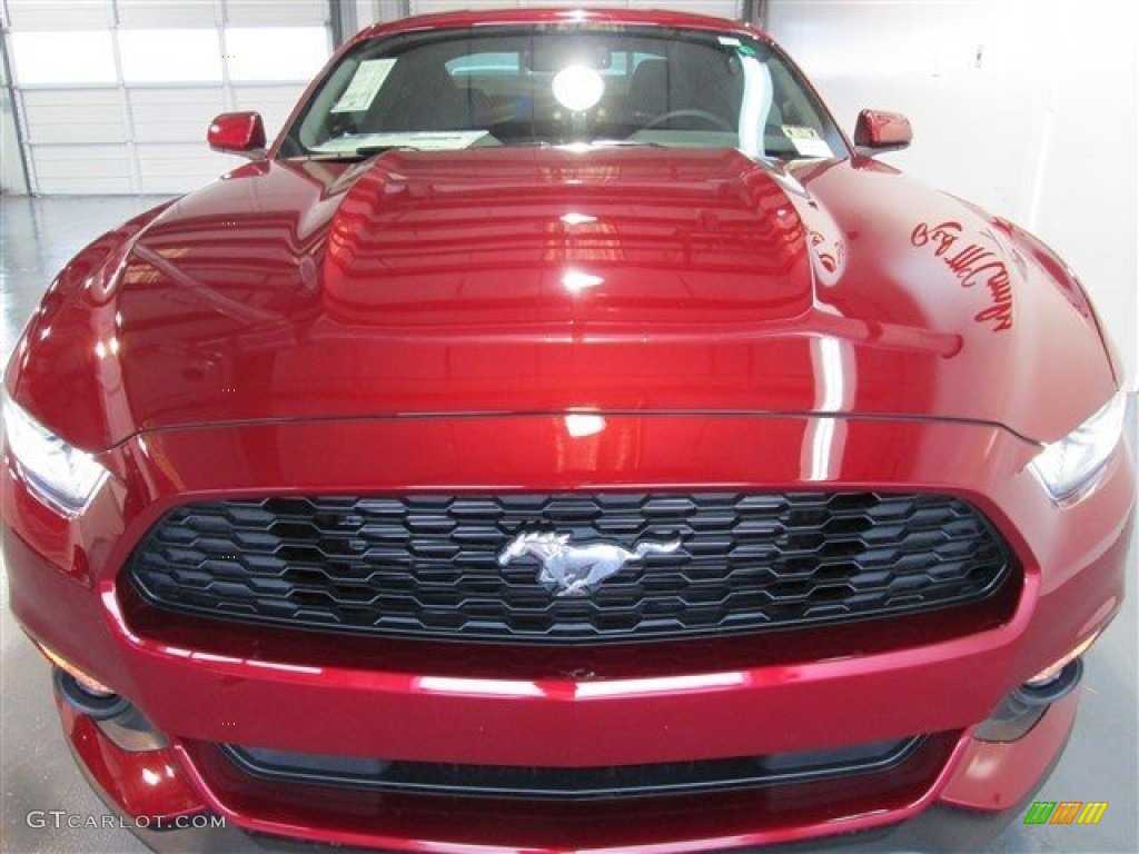 2015 Mustang V6 Coupe - Ruby Red Metallic / Ebony photo #2