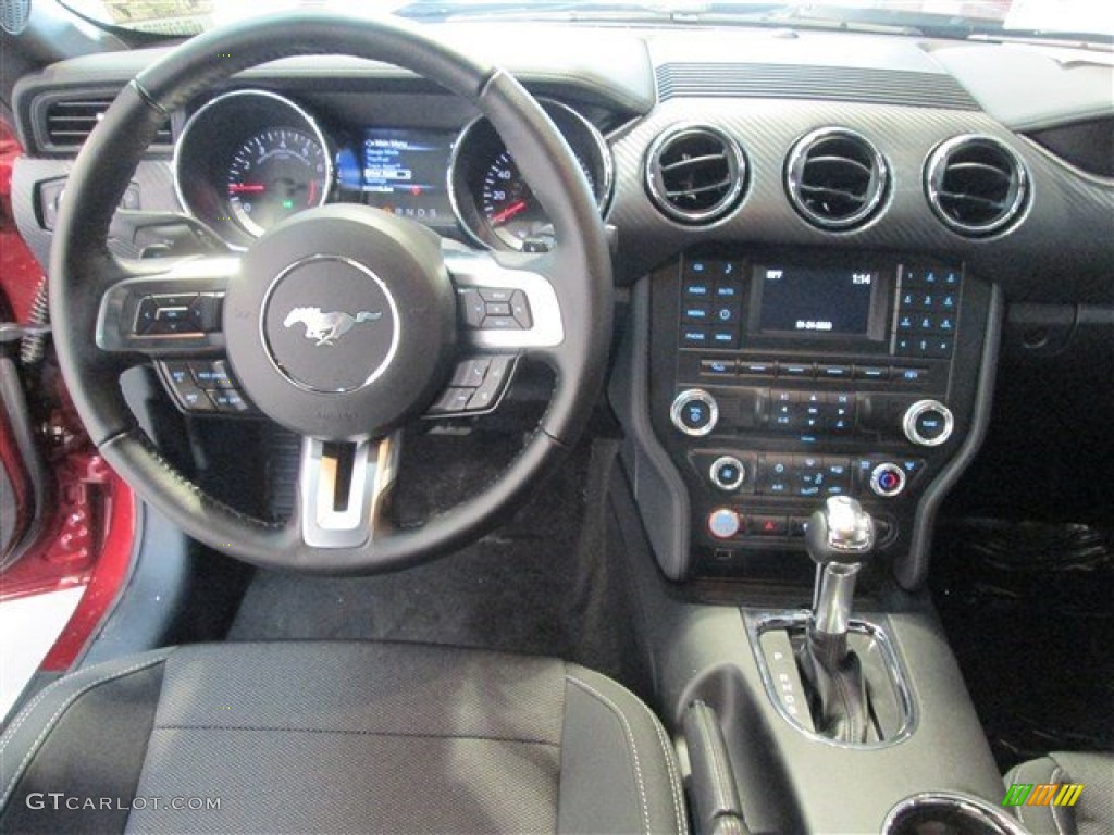 2015 Ford Mustang V6 Coupe Ebony Dashboard Photo #101170068