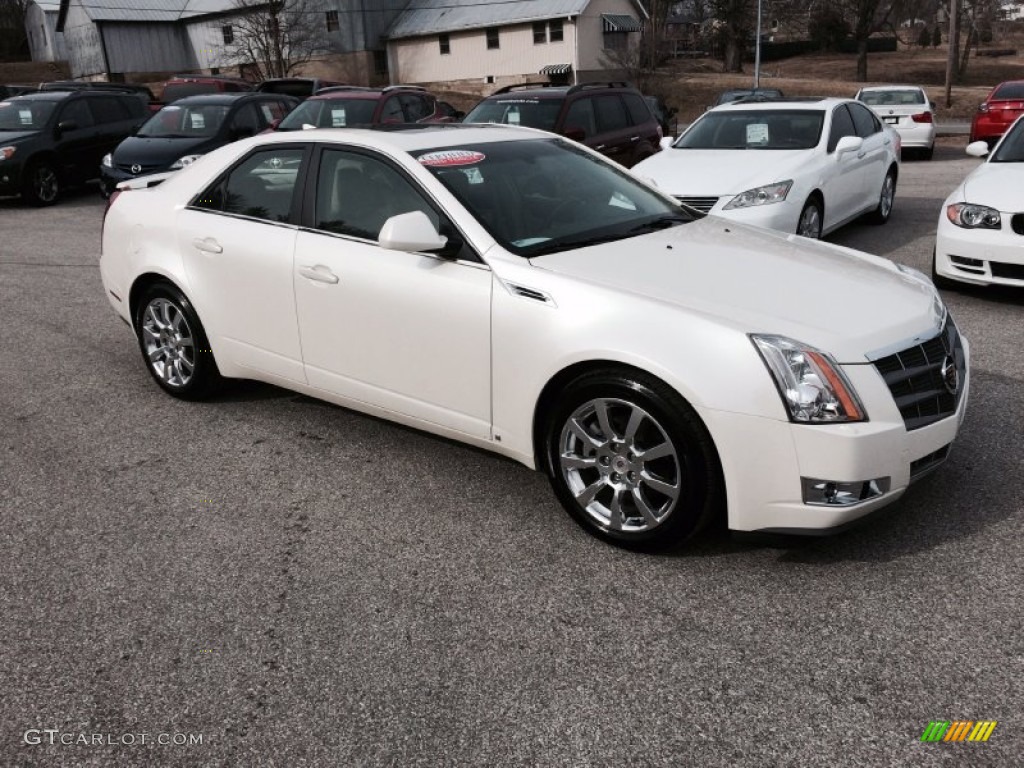 White Diamond Tri-Coat 2009 Cadillac CTS Sedan Exterior Photo #101172231
