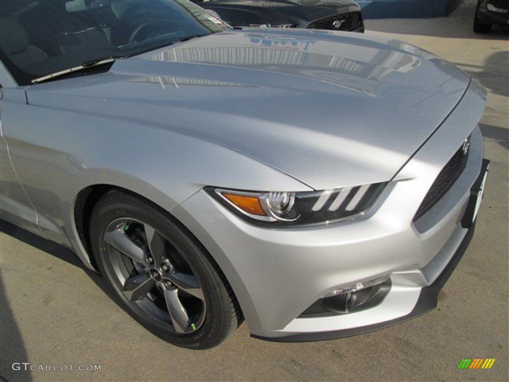 2015 Mustang V6 Coupe - Ingot Silver Metallic / Ebony photo #3