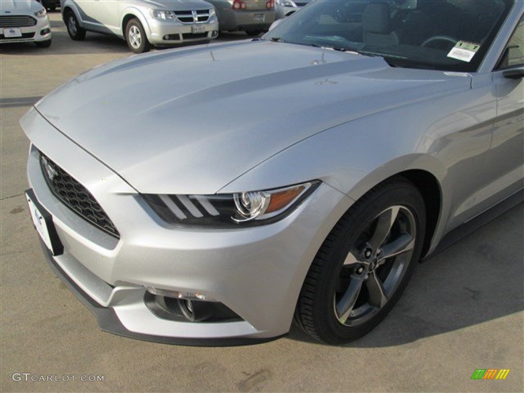 2015 Mustang V6 Coupe - Ingot Silver Metallic / Ebony photo #7
