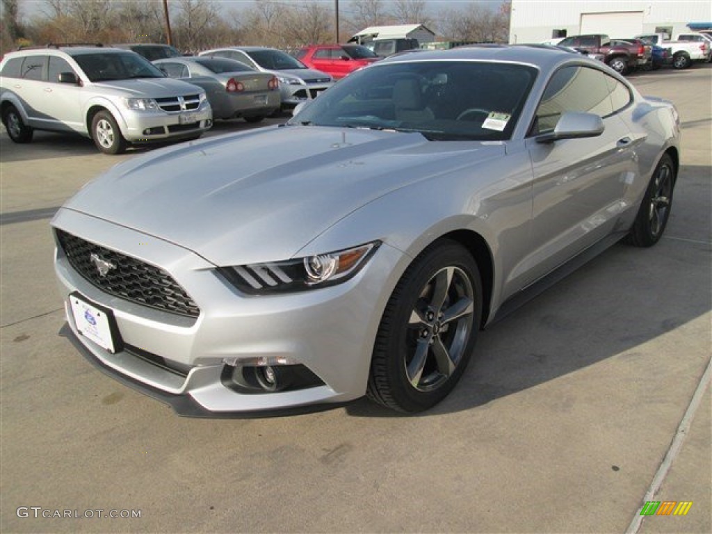 2015 Mustang V6 Coupe - Ingot Silver Metallic / Ebony photo #8