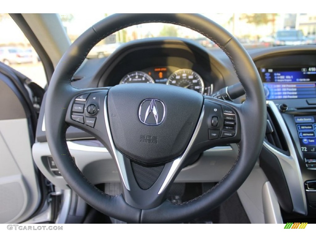 2015 Acura TLX 2.4 Graystone Steering Wheel Photo #101177442