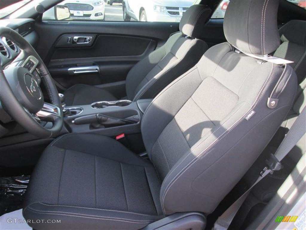 Ebony Interior 2015 Ford Mustang V6 Coupe Photo #101177583