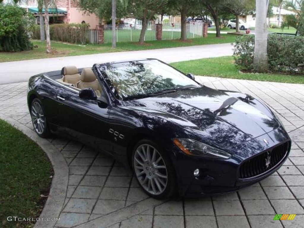 2012 GranTurismo Convertible GranCabrio - Blu Mediterraneo (Blue Metallic) / Sabbia photo #2