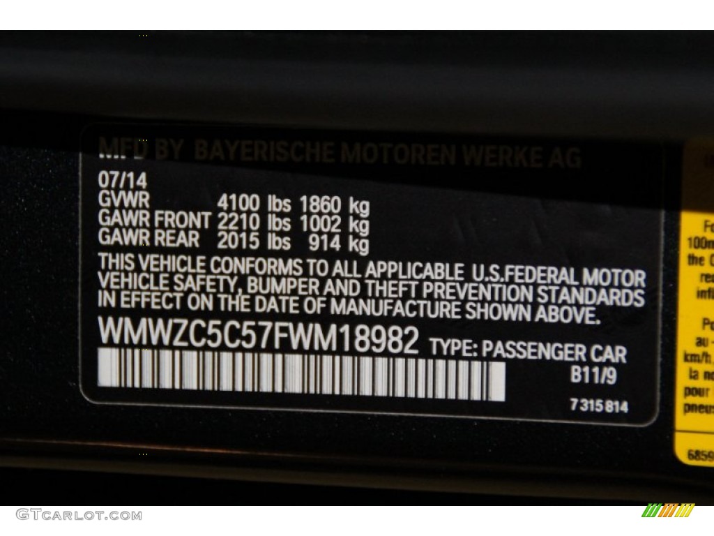 2015 Countryman Color Code B11 for Absolute Black Metallic Photo #101190545