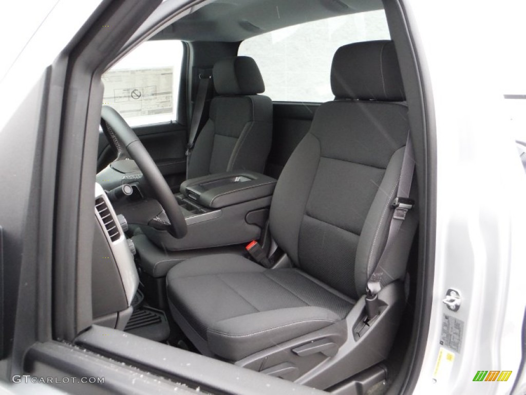 Jet Black Interior 2015 Chevrolet Silverado 1500 LT Regular Cab 4x4 Photo #101190644