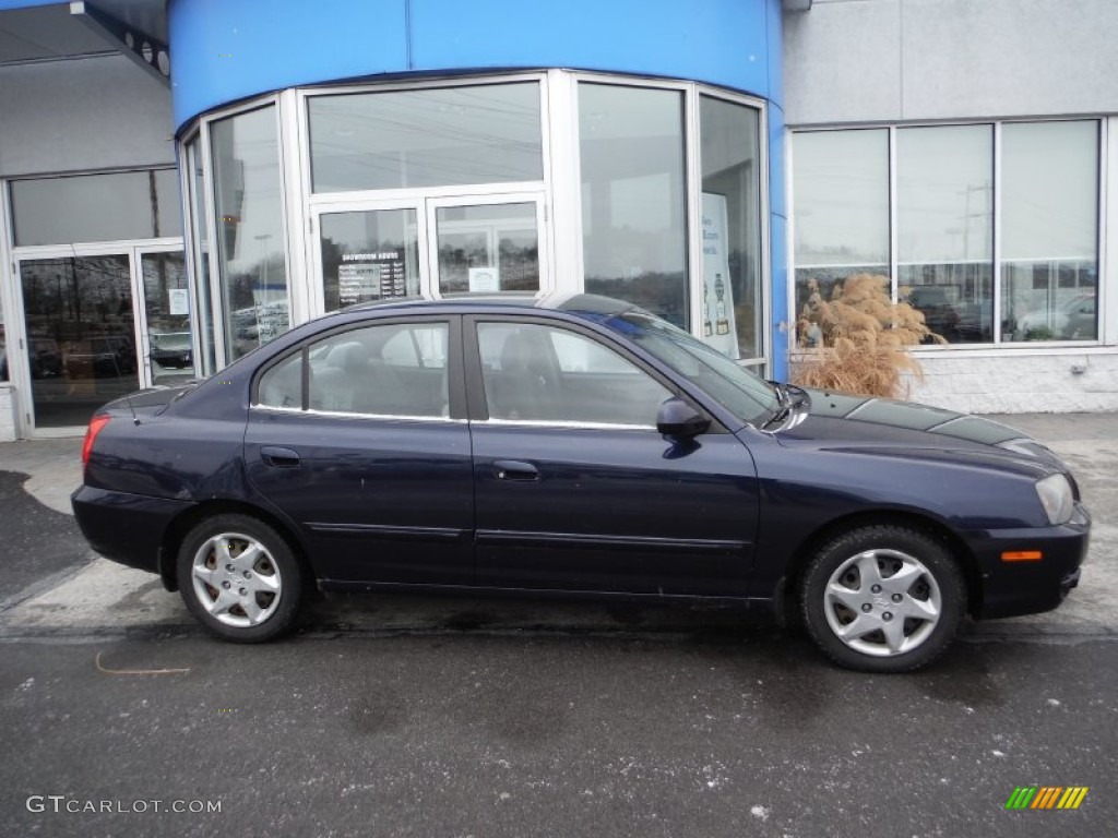 2005 Elantra GLS Sedan - Moonlit Blue / Gray photo #2
