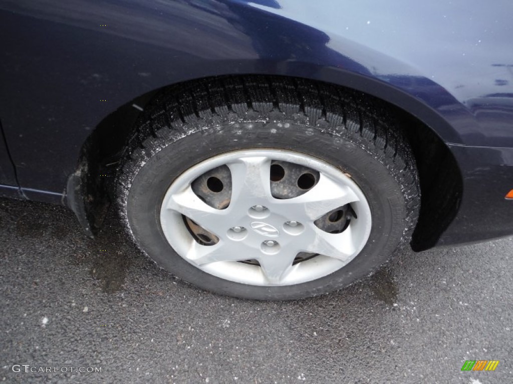 2005 Elantra GLS Sedan - Moonlit Blue / Gray photo #3