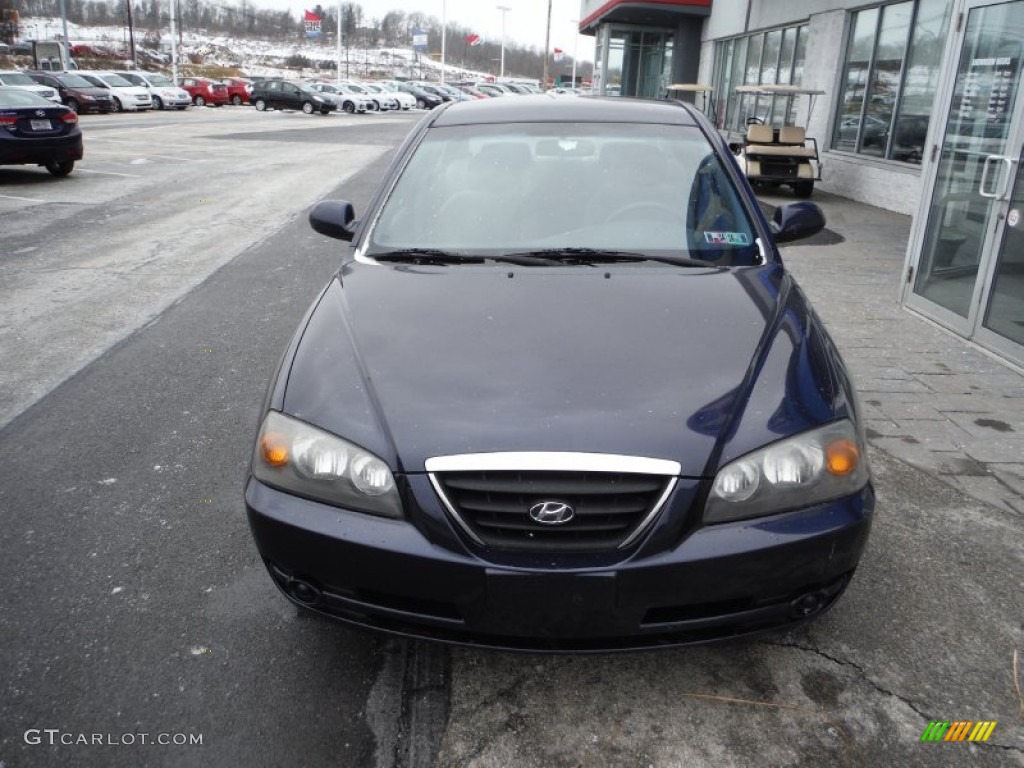 2005 Elantra GLS Sedan - Moonlit Blue / Gray photo #4