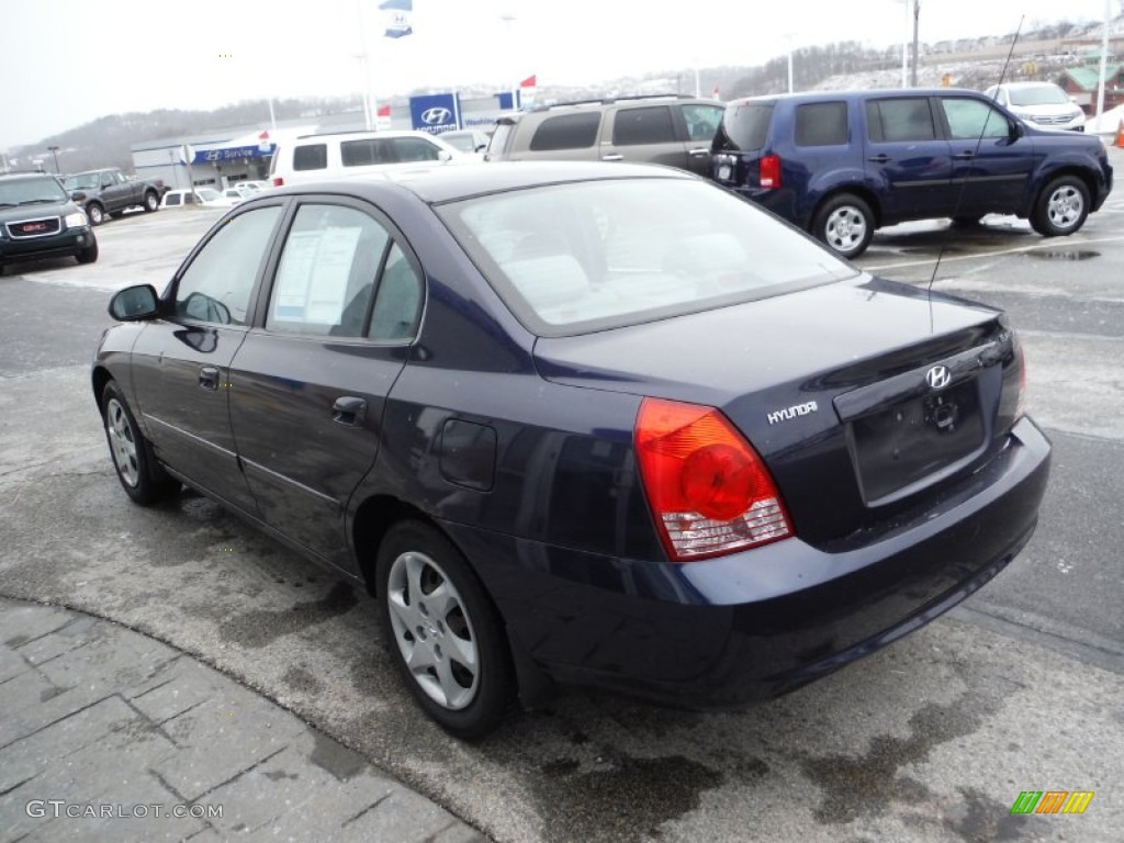 2005 Elantra GLS Sedan - Moonlit Blue / Gray photo #7