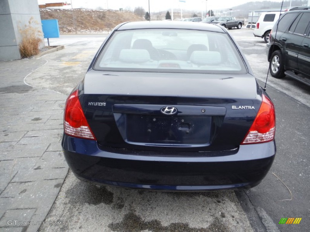 2005 Elantra GLS Sedan - Moonlit Blue / Gray photo #8
