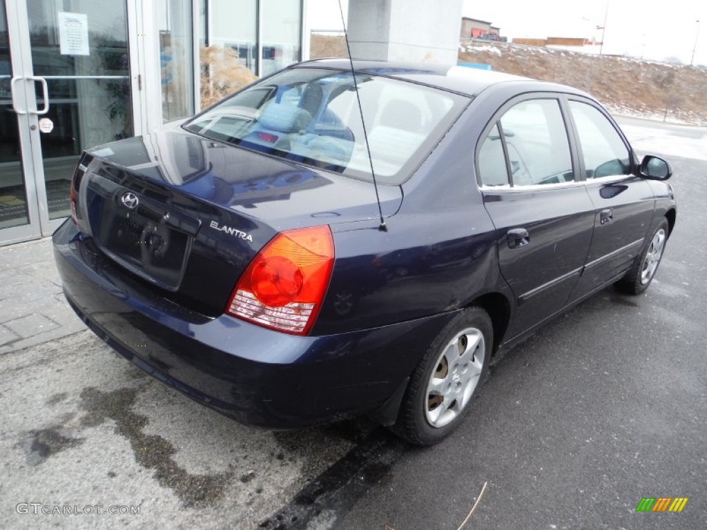 2005 Elantra GLS Sedan - Moonlit Blue / Gray photo #9