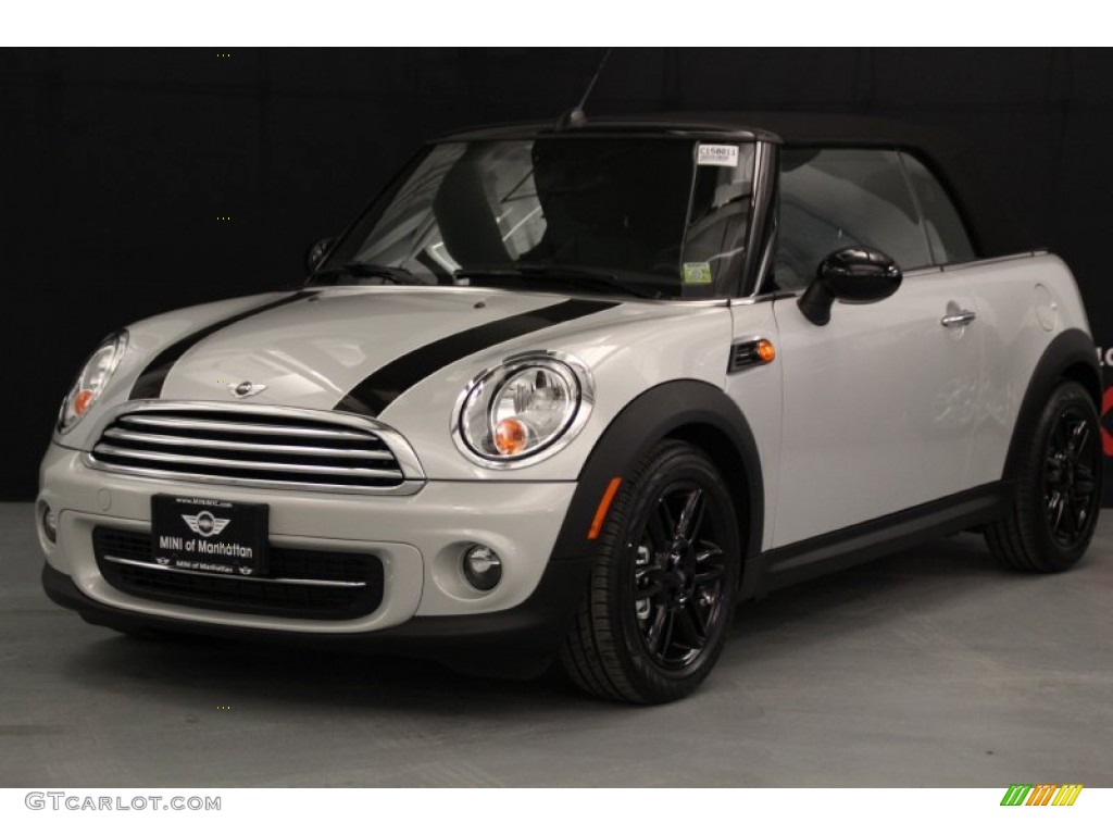 2015 Convertible Cooper - White Silver Metallic / Carbon Black photo #1