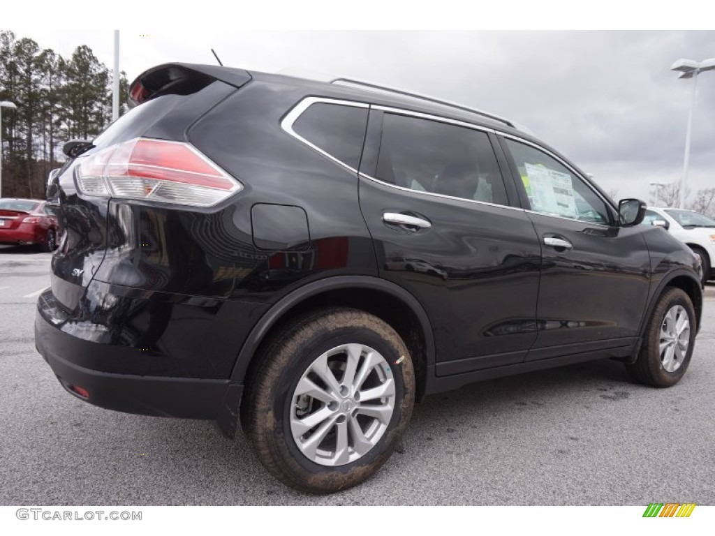 Super Black 2015 Nissan Rogue SV Exterior Photo #101192978
