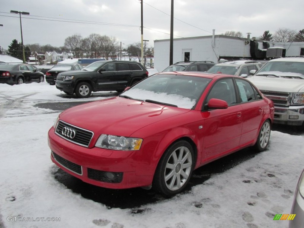2004 A4 1.8T quattro Sedan - Brilliant Red / Ebony photo #3